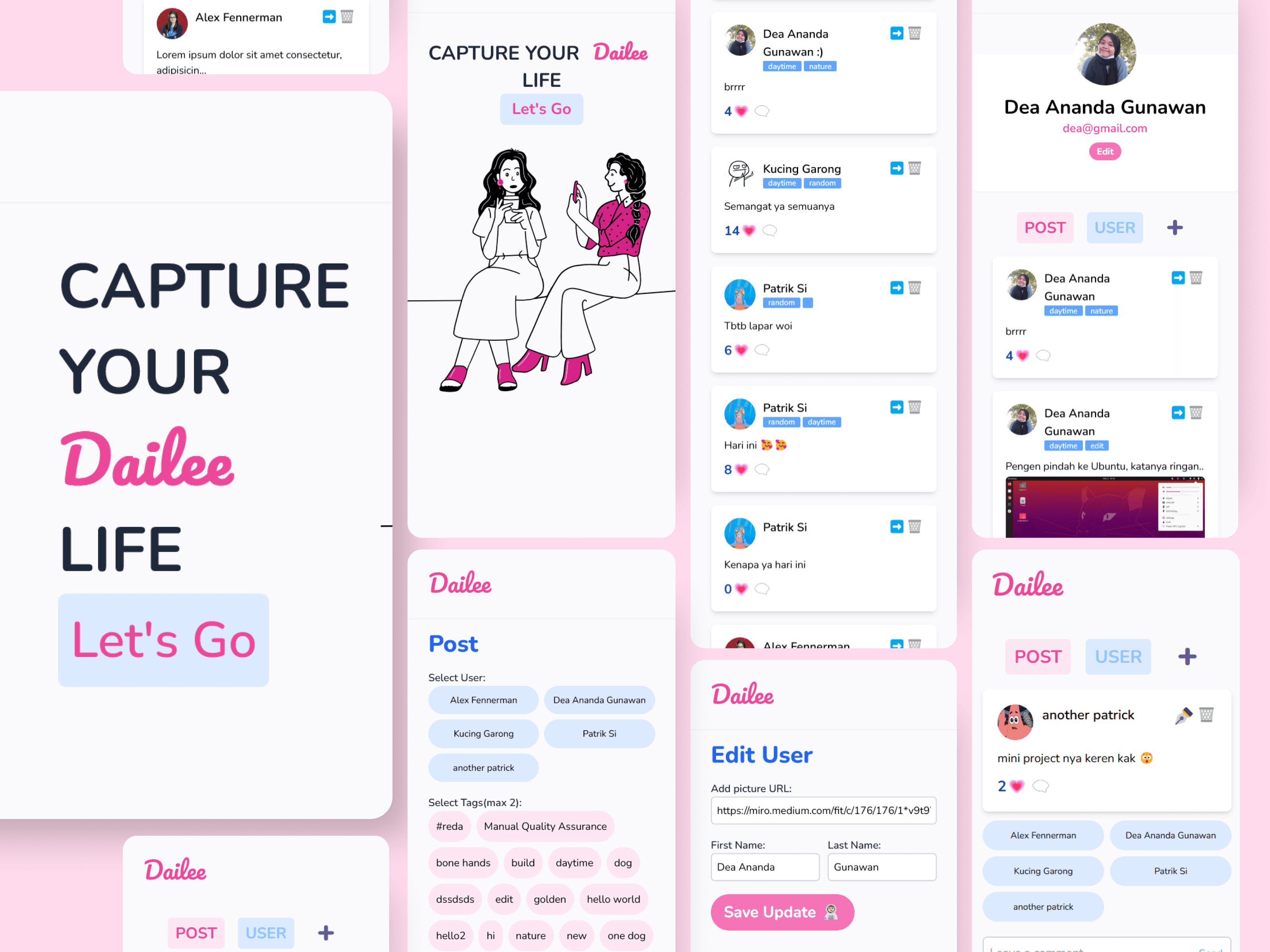 Dailee App - Social Media